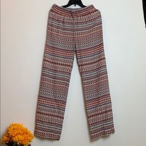 Rose & Rhyme Patterned Foley Wide Leg Pants  S